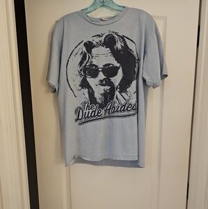 Light Blue The Dude Abides Graphic T-Shirt